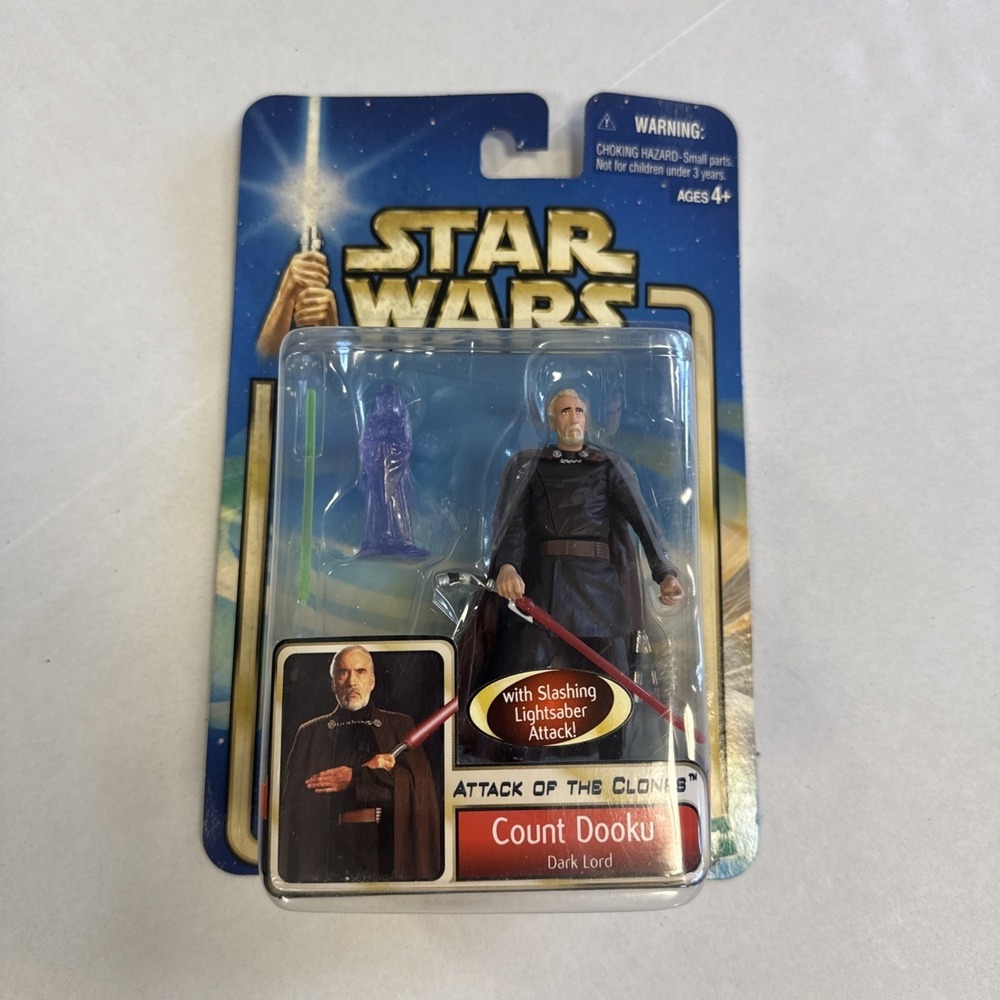 Lot of 4 Star Wars 2002 Action Figures Attack of the Clones Yoda Palpatine Vtg - Picture 9 of 10